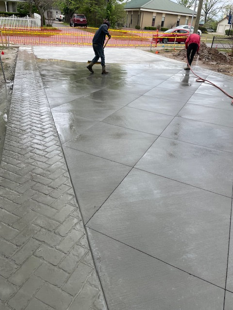 Stamped concrete patio in Victoria
